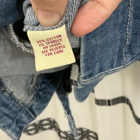 Reba Denim Jacket Women's L‎ Blue Embellished Studded Western Jean Coat - Picture 5 of 6